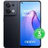 Смартфон - OPPO - Reno8 - 256 ГБ - 5G - Мерцающий черный - Двойная основная камера