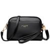 Women's High Quality PU Leather Trendy Shoulder Bag Single Color Simple Motorcycle Bags Female Crossbody Wallet