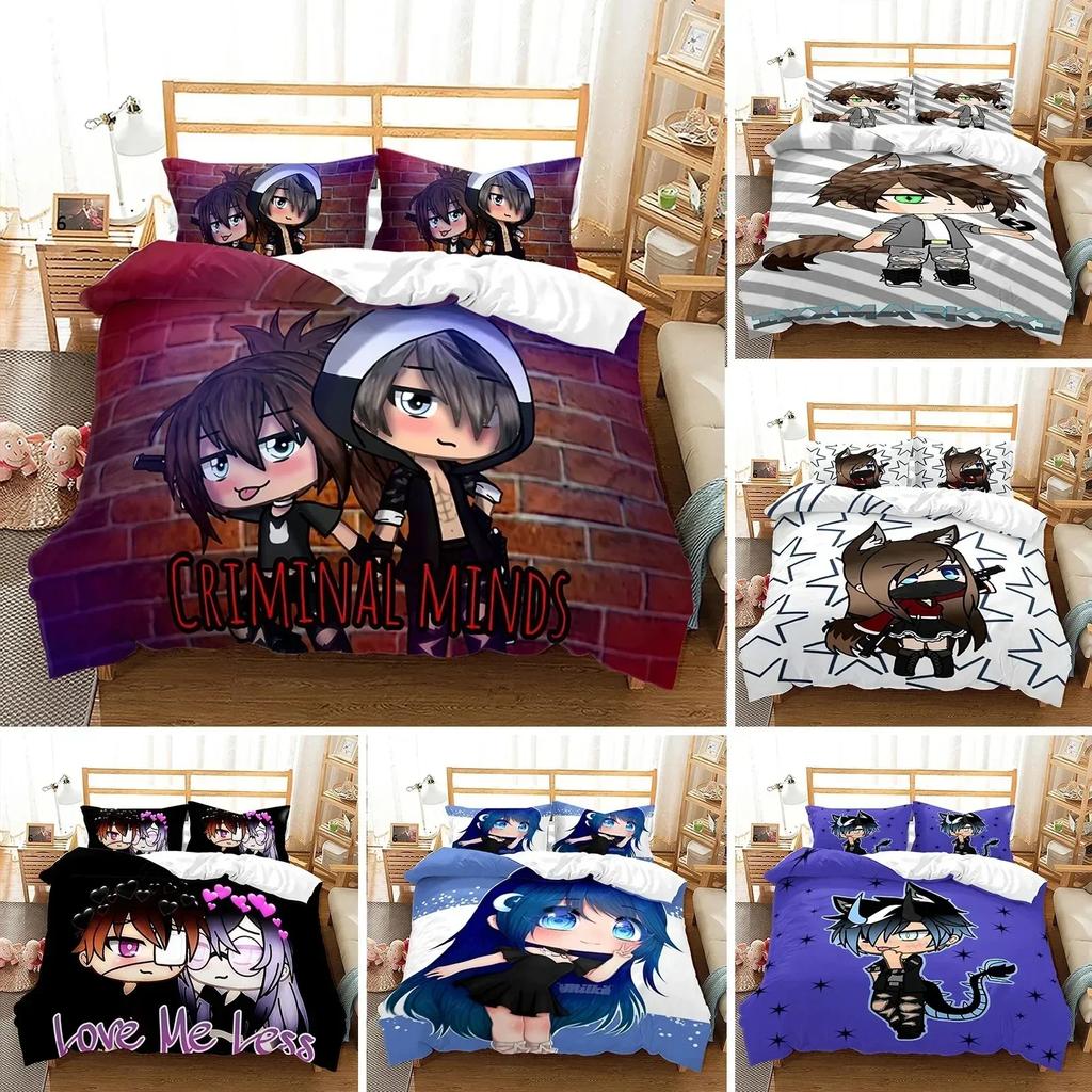 3D Печать Новый Комплект Постельного Белья Gacha Life Пододеяльник Простыня Печатный Комплект Постельного Белья Наволочка Кровать Полный Queen King Размер Одеяло Спальня