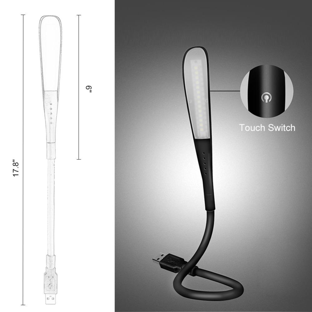 Мини светодиодные фонари USB Портативные ноутбуки Сенсорный датчик Диммируемый настольный светильник для Power Bank ПК для Power Bank