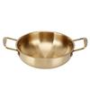 Gold Korean Ramen Pot Stainless Steel Noodle Pot Portable Kitchen Cooking Pot for Household 24cm /