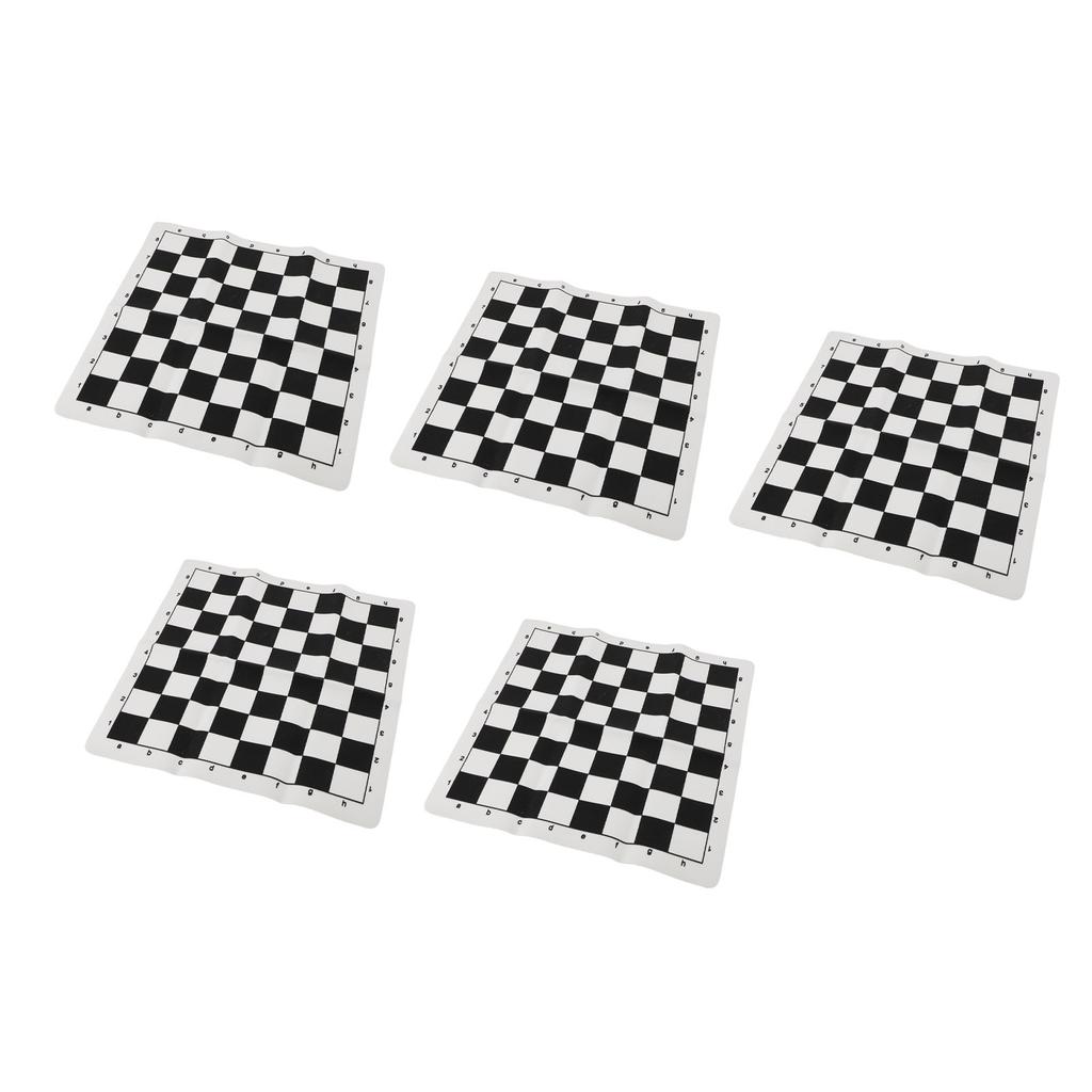 5 шт. рулонных шахматных досок 13,8 дюйма из искусственной кожи рулонная шахматная доска портативный международный шахматный коврик