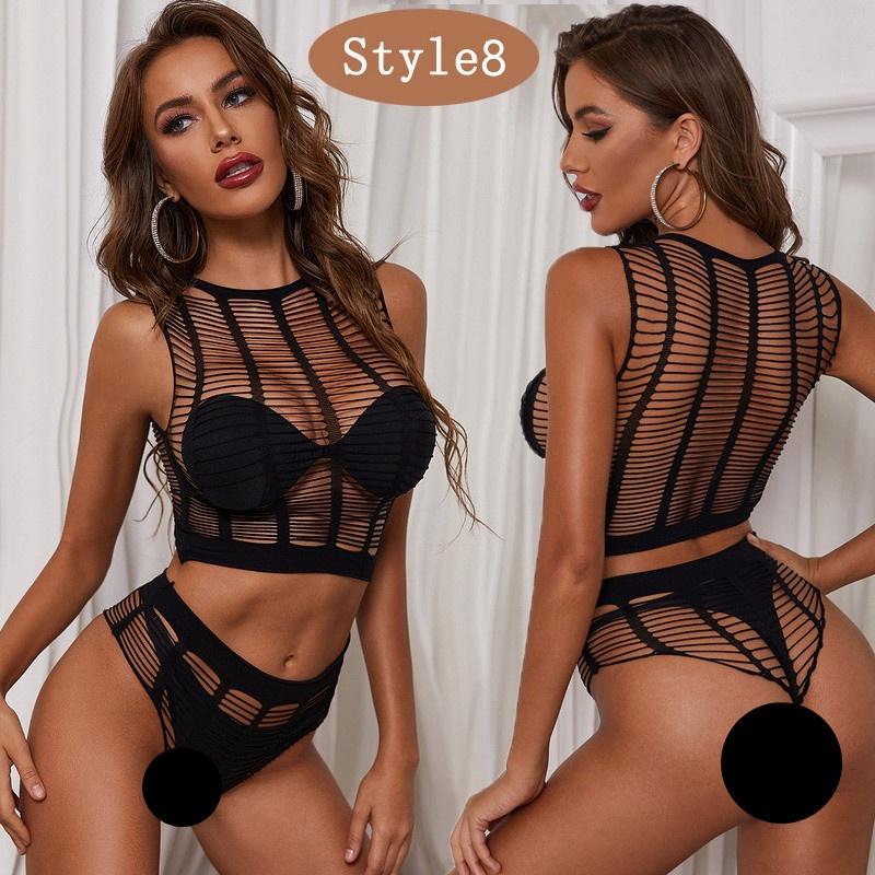 130 Style Fishnet Bodysuits Catsuit Womens Transparent Open Crotch Sex Clothes See Through Body Stockings Mesh Mesh Hot Erotic Lingerie
