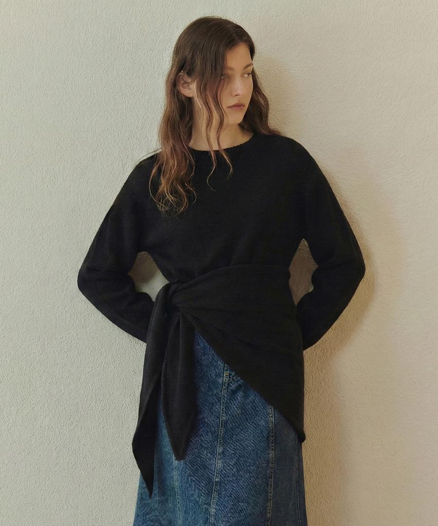 ZEROSTREET [5 Colors] Cashmere Wool Sweater & Shawl Set