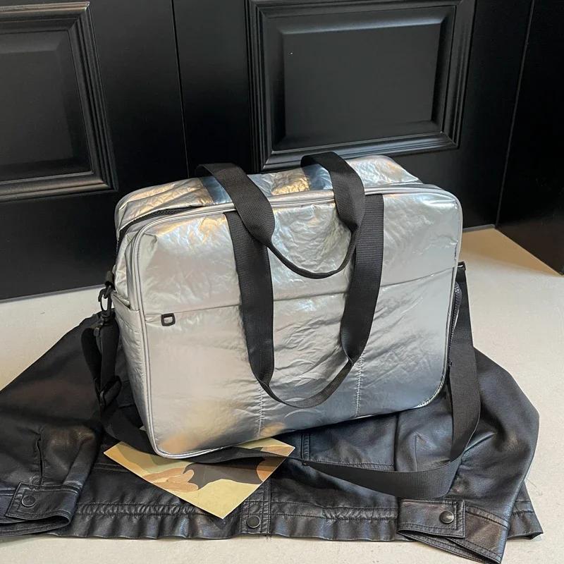 Large Capacity Solid Nylon Zipper Travel Soft Versatile Crossbody Bag High Quality Simple Casual Shoulder Bag