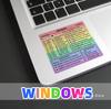 Наклейки со значками горячих клавиш для Word Excel Windows/MAC/OS Графика букв Защитная наклейка для ноутбука
