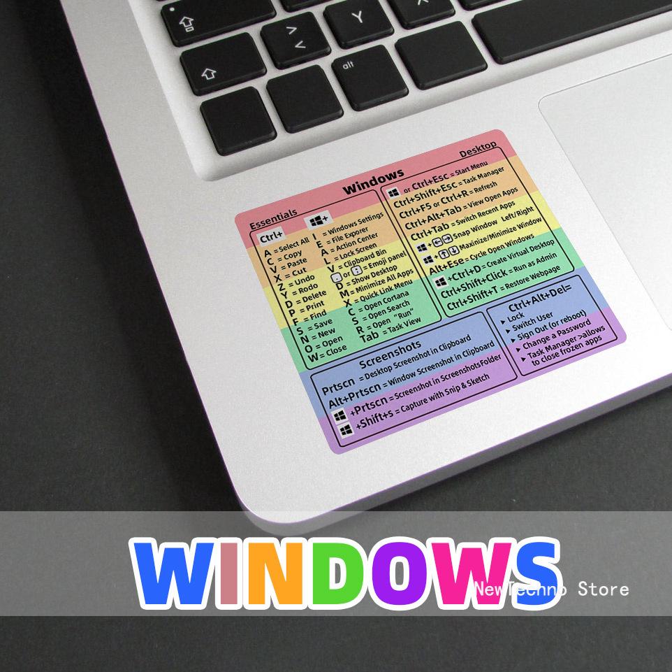 Наклейки со значками горячих клавиш для Word Excel Windows/MAC/OS Графика букв Защитная наклейка для ноутбука