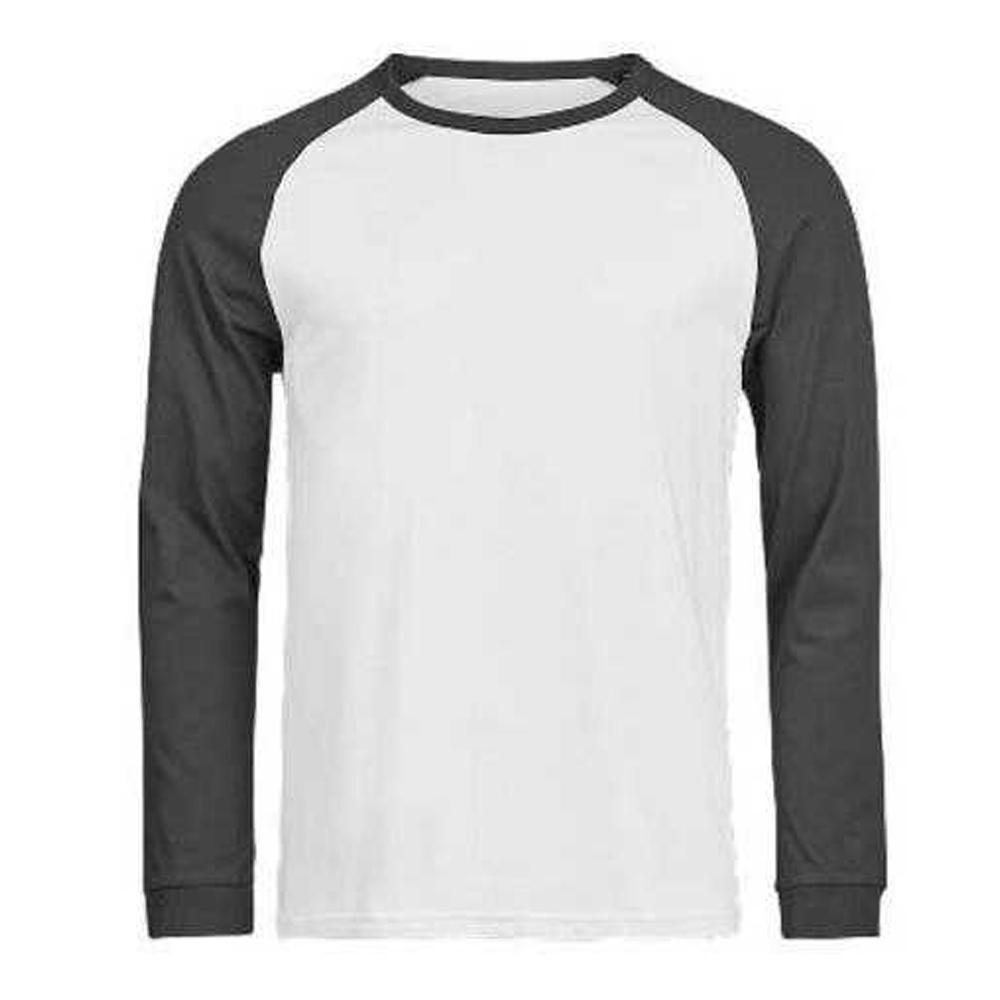 Tee Jays Mens Unlabeled Long-Sleeved Baseball T-Shirt