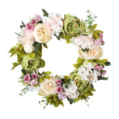 Рождественский венок ручной работы пионовый венок искусственная весенняя гирлянда венок для двери стены свадьба