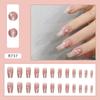 24 шт. Love Sweet Girl Temperament Nail Art ins Минималистский стиль Белые накладные ногти Без резьбы и шлифовки Готовые продукты Wear Nail