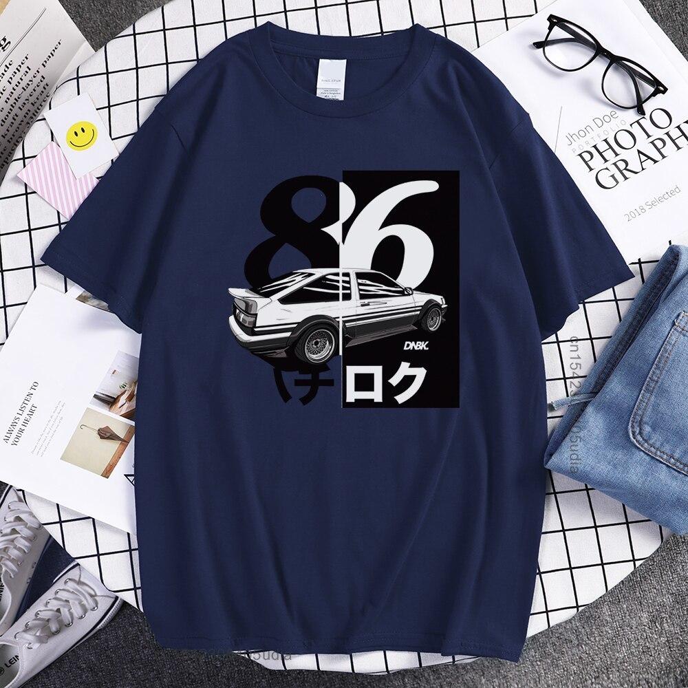 Модная Японская Аниме Дрифт Initial D Футболка Унисекс Летняя Крутая Бренд Короткий Рукав Футболка Повседневная Ae86 Initial D Мужская Футболка