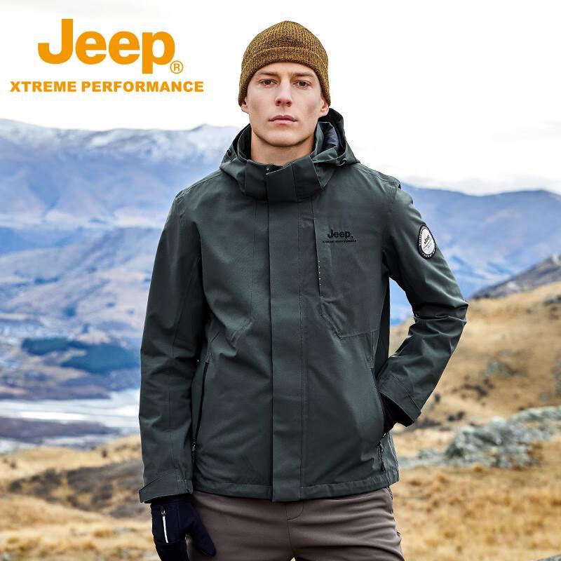 Jeep Мужская флисовая куртка для улицы