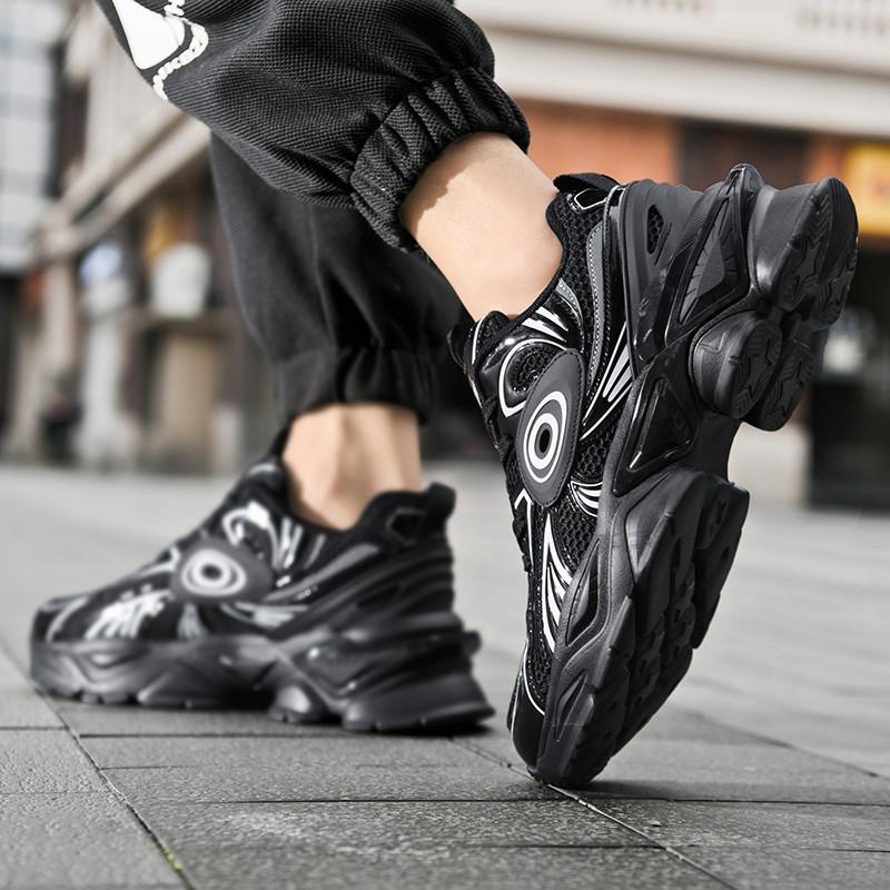 Обувь для папы на платформе Turbine с повышенным каблуком, большие размеры, летняя сетчатая дышащая мужская спортивная повседневная обувь