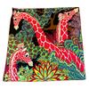 90CM Manual Hand Rolled Twill Silk Scarf Women Zebras In Jungle Printed Square Scarves Bandana Hijab