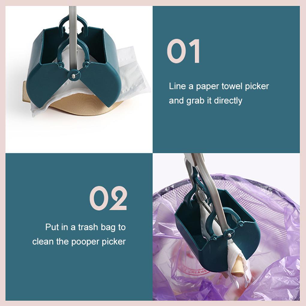 Long Handled Dog Poop Scooper Effortless Grip For Pet Waste Cleanup Dog Manure Shovel Dog Claw Clamp