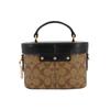 Coach Kay 20 Classic Сумка-коробка с логотипами по всей поверхности Женская сумка через плечо Черно-коричневая 78277-IMCBI