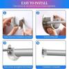 304 Stainless Steel Flange Seat 2PCS Wardrobe Hanger Rod Bracket Robust Fixing Hardware Holder for Closet Bar Support