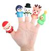 5PCS Christmas Finger Puppets Santa Claus Snowman Elk Pirate Puppets Doll Party Favors & Stocking Stuffers Gifts for Kids