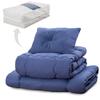 And Washable Futon Antibacterial and Comes with a Neat Storage Smooth and Moist Peach Skin Finish Navy Ready-to-use 4-piece Set,