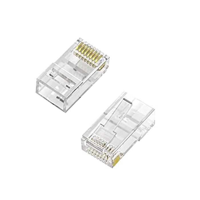 Connecteur RJ45 8 Fils Cat.6 - AISENS - A139-0656 - 50 Pièces - AWG24 - Haute Qualité