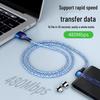 Магнитный кабель для зарядки 3-в-1 с угловым разъемом для Apple, Type-C, Android-телефонов