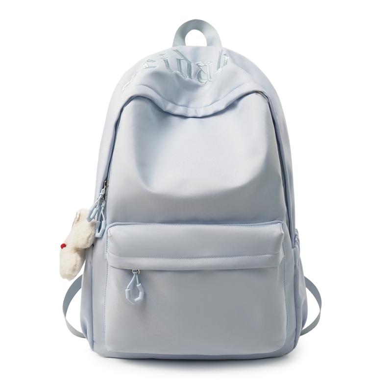 Однотонный школьный рюкзак для женщин, большой емкости