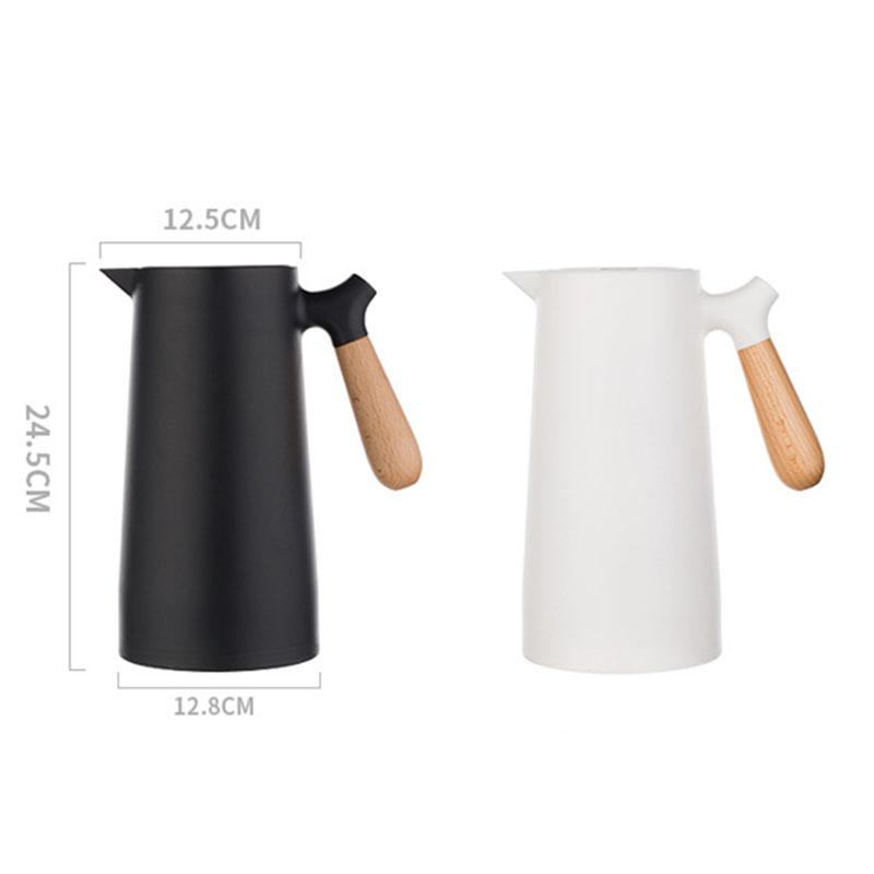 1000ml Thermal Coffee Carafe Double Walled Thermos Glass Liner Coffee Kettle Household Insulation Water Pot Vacuum Carafes