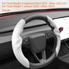 Suede Steering Wheel Cover for Tesla Model 3 Highland Model Y Juniper Steering Wheel Protective Cover Ultra Thin Car Accessories