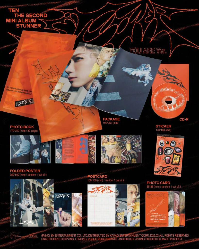 TEN - [STUNNER] 2-й мини-альбом PACK BOOK YOU ARE Version