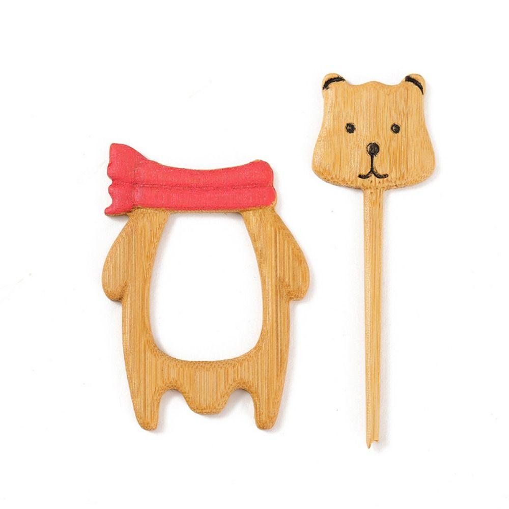 Милые мультяшные клипсы для свитера Креативные застежки-мишки Модные деревянные броши-булавки с животными Одежда