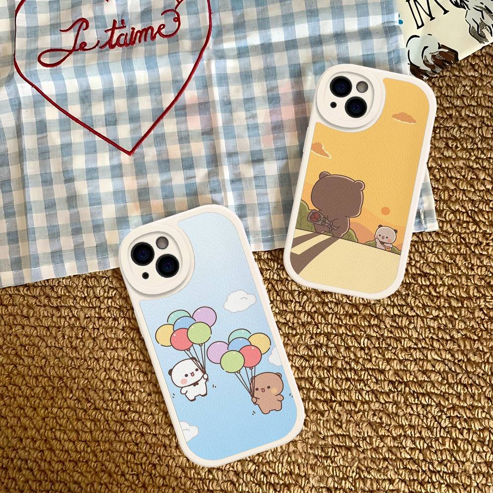 Cute Bubu Dudu Cartoon Phone Case For IPhone 16 15 14 13 12 11 Pro Max Plus Shockproof Leather Cover