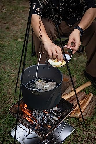 CAMPING MOON Алюминиевый подвесной котелок, Большой, Алюминиевый котелок, Идеально подходит для приготовления пищи, Картофельного рагу и Кемпинга, 5,5 л, MC255