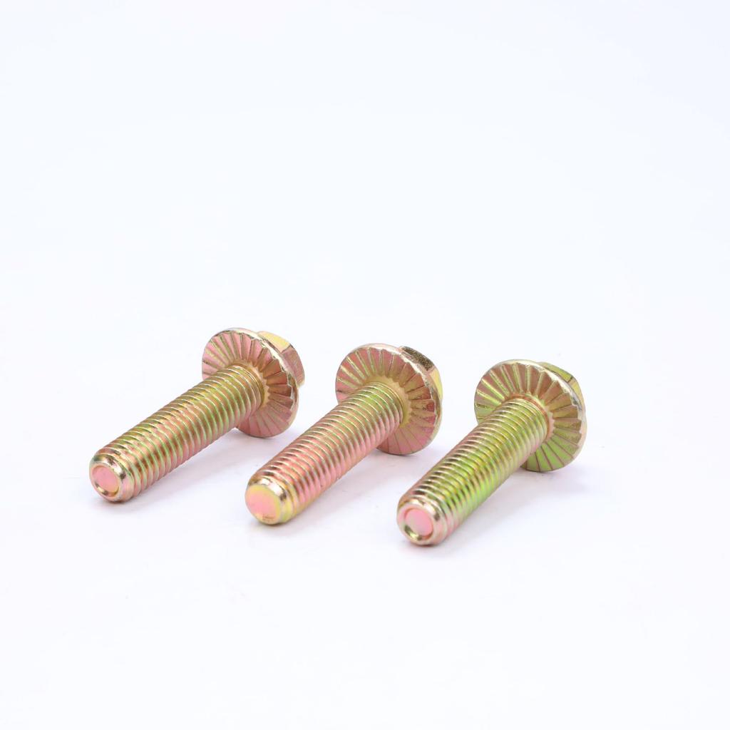 Болт с шестигранной головкой из цинка марки 10.9 с фланцем и противоскользящей шайбой (М4-М10)