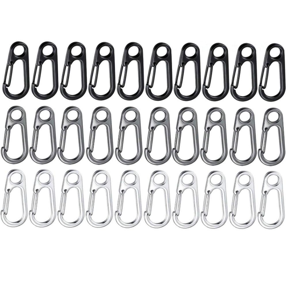 30 Pcs Heavy Duty Carabiner Hook Mini Quick Release Hook Durable Spring Snap Hook Outdoor Camping