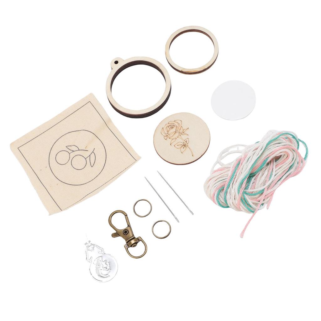 Мини Деревянный Вышивальный Пяльцы Брелок Маленькое Кольцо Крошечные Материалы для Изготовления Ювелирных Изделий для Подвески-Сережки Круглый