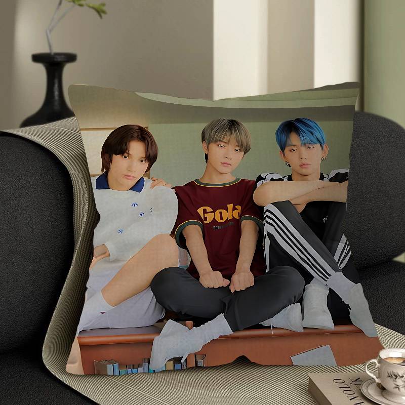 Kpop T-TOMORROW X TOGETHER TXT Наволочка для подушки-подушки Подушка для дивана автомобиля Чехол для подушки на Рождество 40x40см 45x45см