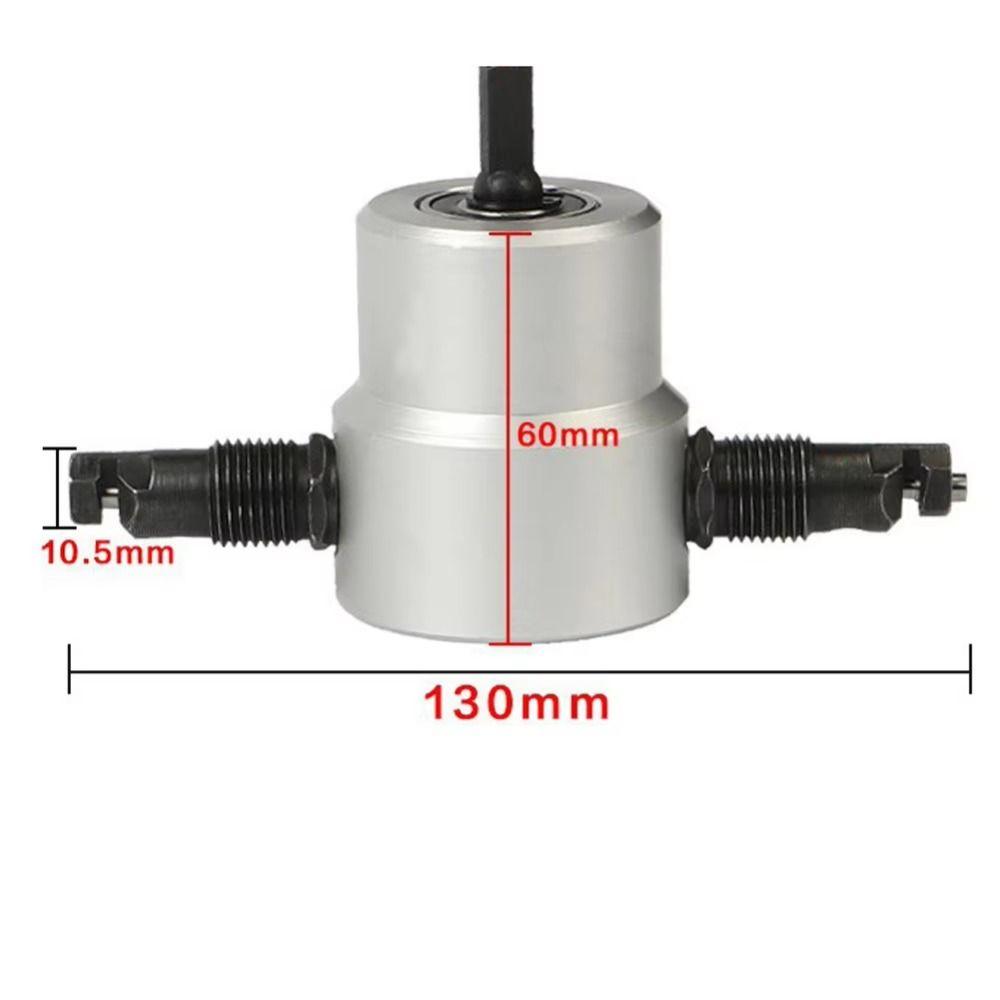 Adjustable Double Head Nibbler 360 Degree Rotary Plate Punch Cutter Sheet Metal Cutting