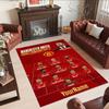 Manchester Customize Text Floor Mat Design for Study room Bedrooms Living Rooms Balcony Anti-slip Rug Office home decor Perfect Gift for Women/Men