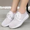 Sapatos feminina женские модные белые сетчатые дышащие туфли на шнуровке с круглым носком женские повседневные черные удобные нескользящие туфли ba143