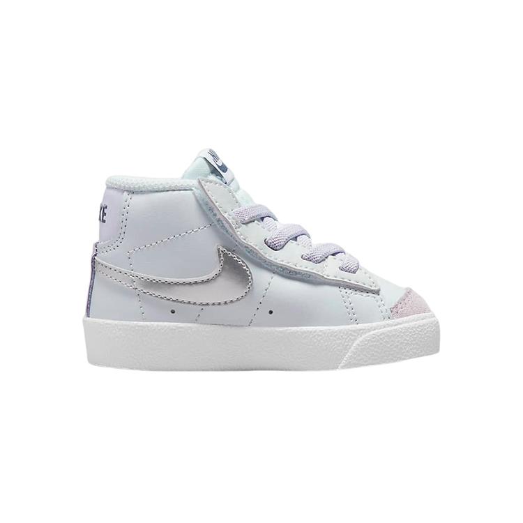 Nike Кроссовки Blazer 77, нескользящие, износостойкие, средней высоты, для скейтбординга, бело-серые, для младенцев и малышей DA4088-010