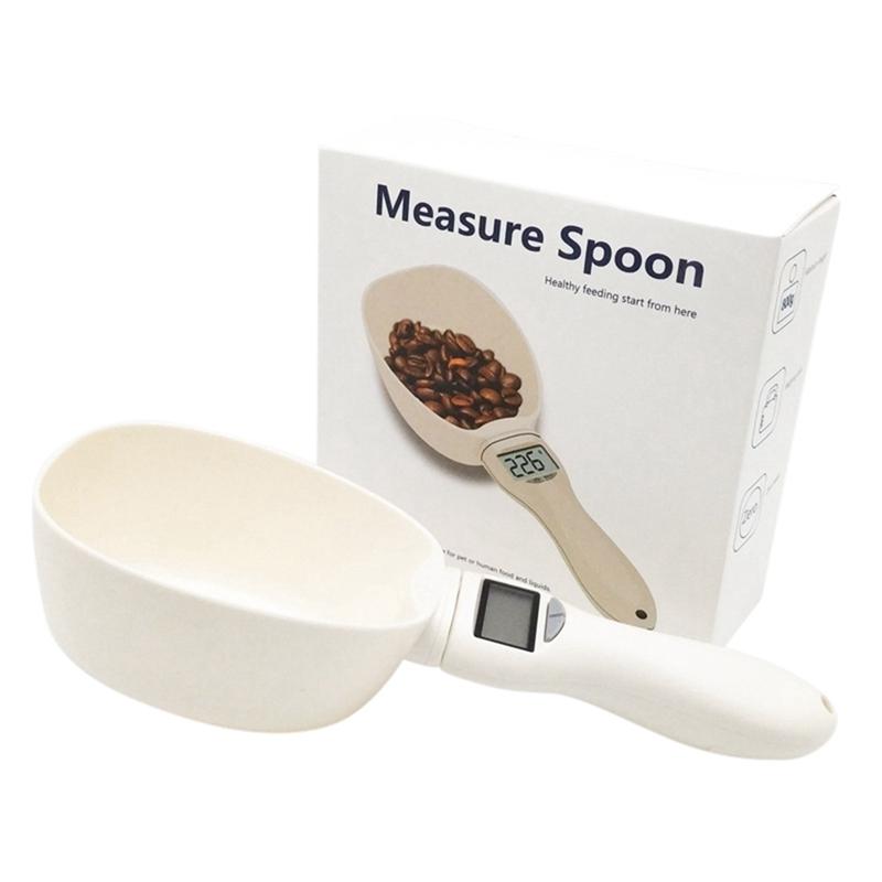 Pet Food Electronic Measuring Tool Digital Spoon Scale Grams with LCD Display for Dogs and Cats Food