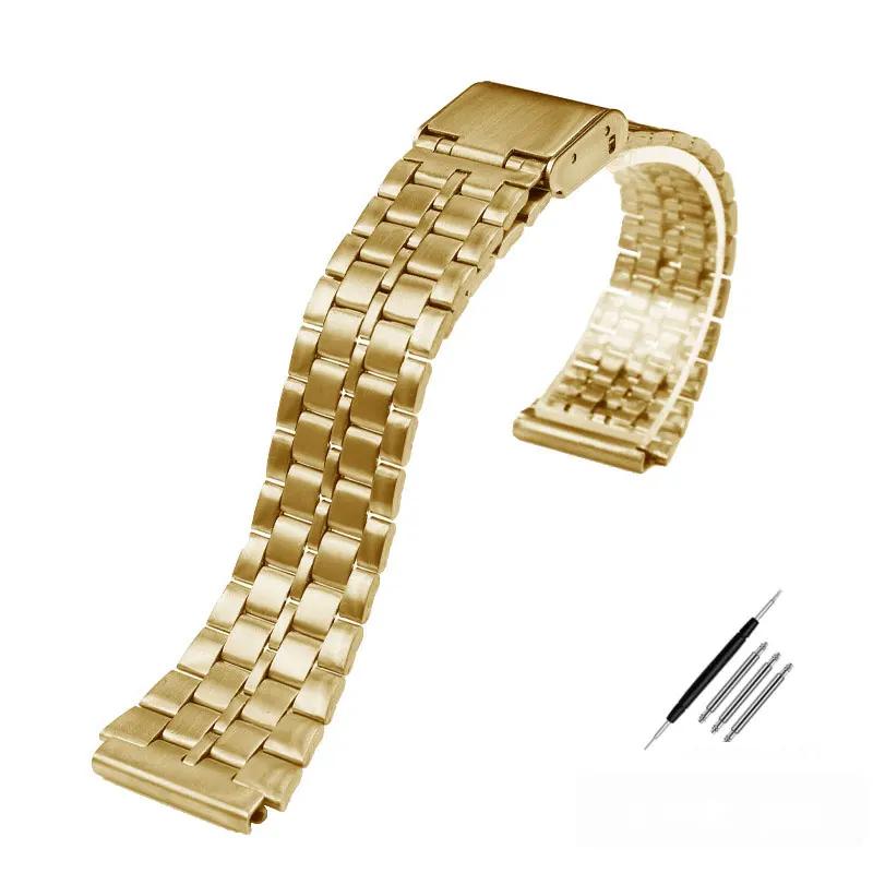 Для Casio A158 / A159 / A168 /A169 /B650 /AQ230/ 700 Классический Маленький Квадратный Серебристый Блок Металлический Ремешок Тонкая Сталь Браслет 18мм