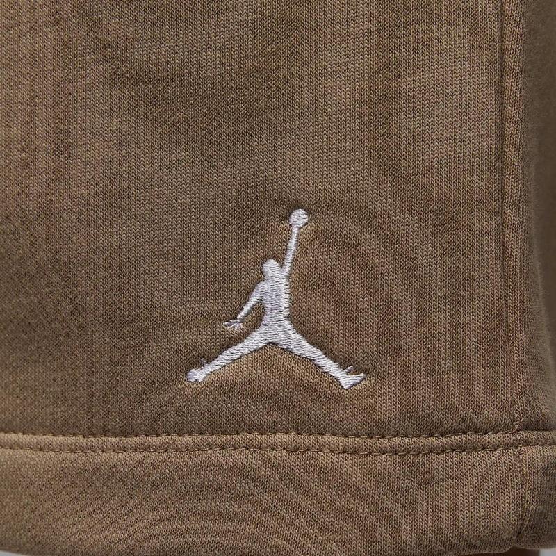 Jordan Brooklyn Fleece Elastic Waist Drawstring Solid Color Five-Point Casual Shorts Men Shorts Desert-Camouflage White FV7288-257