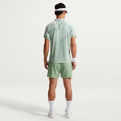 Men's Nike Dri-Fit Polo Shirts Men's Mild Gray Green/Slight Green/Black Lapel Moderate Other