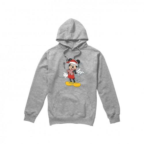 Disney Mens Mickey Mouse Christmas Lights Hoodie