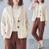 Women's Spring and Autumn Lightweight Cardigan Large Size Casual Suit Jacket Office Coat