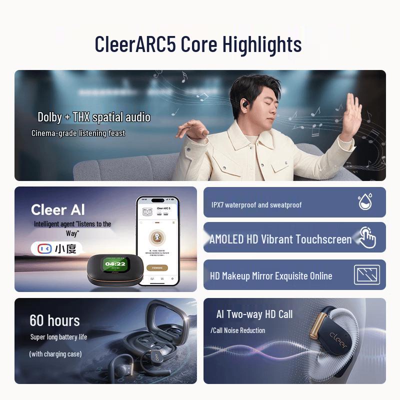 Cleer ARC 5 Open-Ear Bluetooth Gaming Headphones
