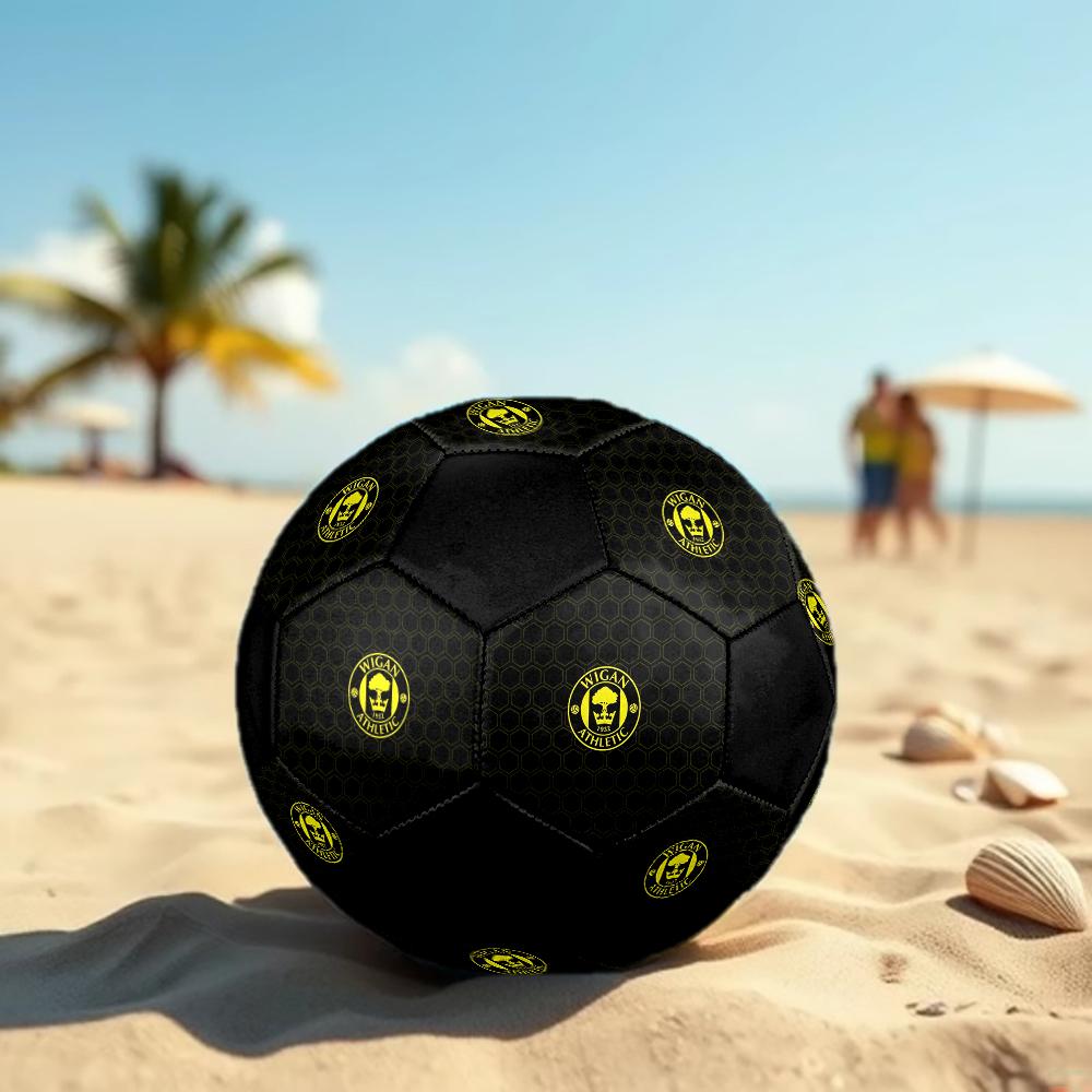 SIZE 5 Wigan Athletic FC Soccer Ball Colorful All Ages Machine Stitched PVC Competition Ready Durable High-Bounce