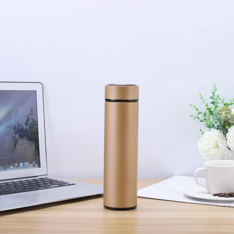 Smart thermos cup with temperature display Stainless steel thermos cup Car business straight cup