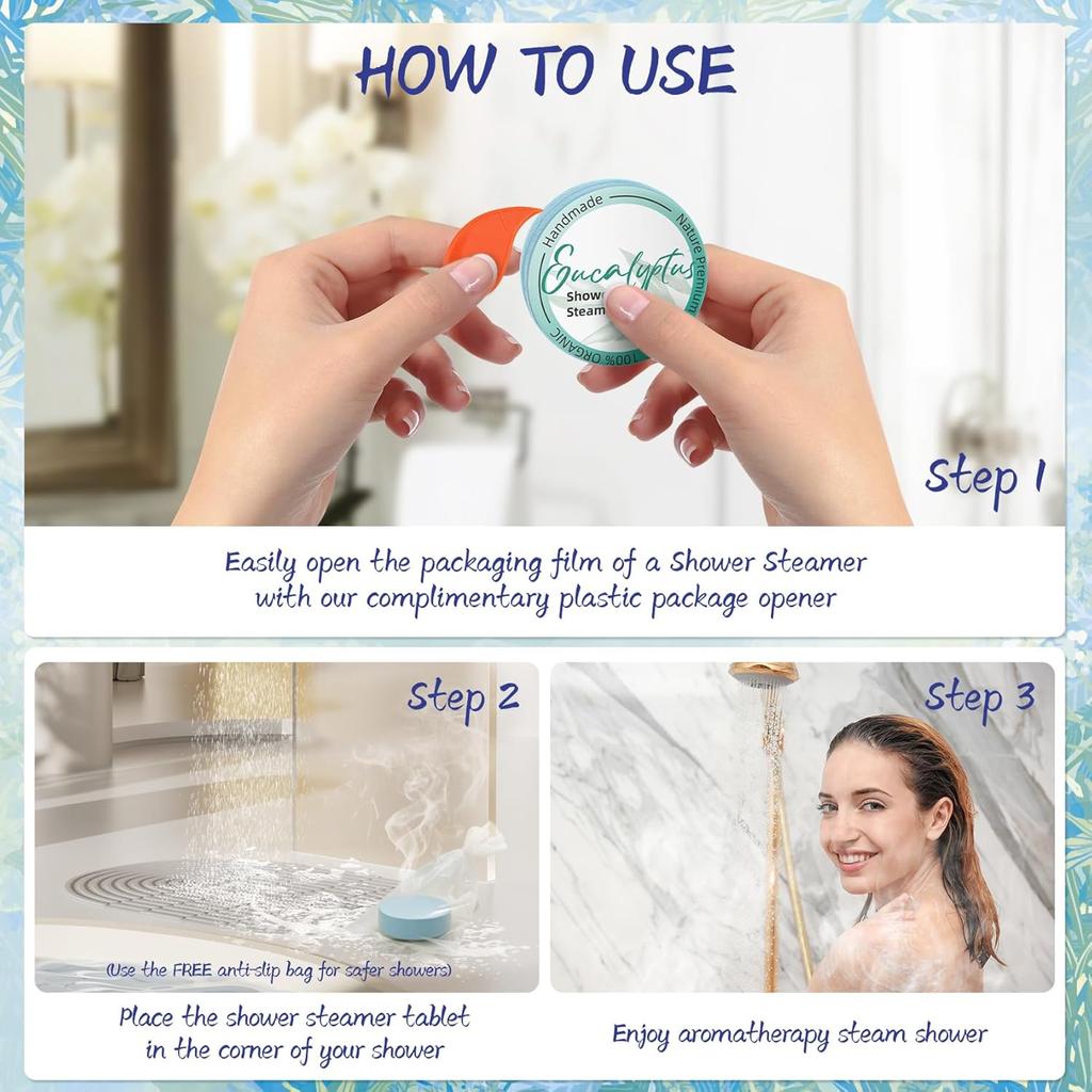 Shower Steamers Aromatherapy 8 Pack - Gifts for Women, Shower Bombs with Essential Oils, Self Care and Stress Relief Stocking Stuffers, Relaxation